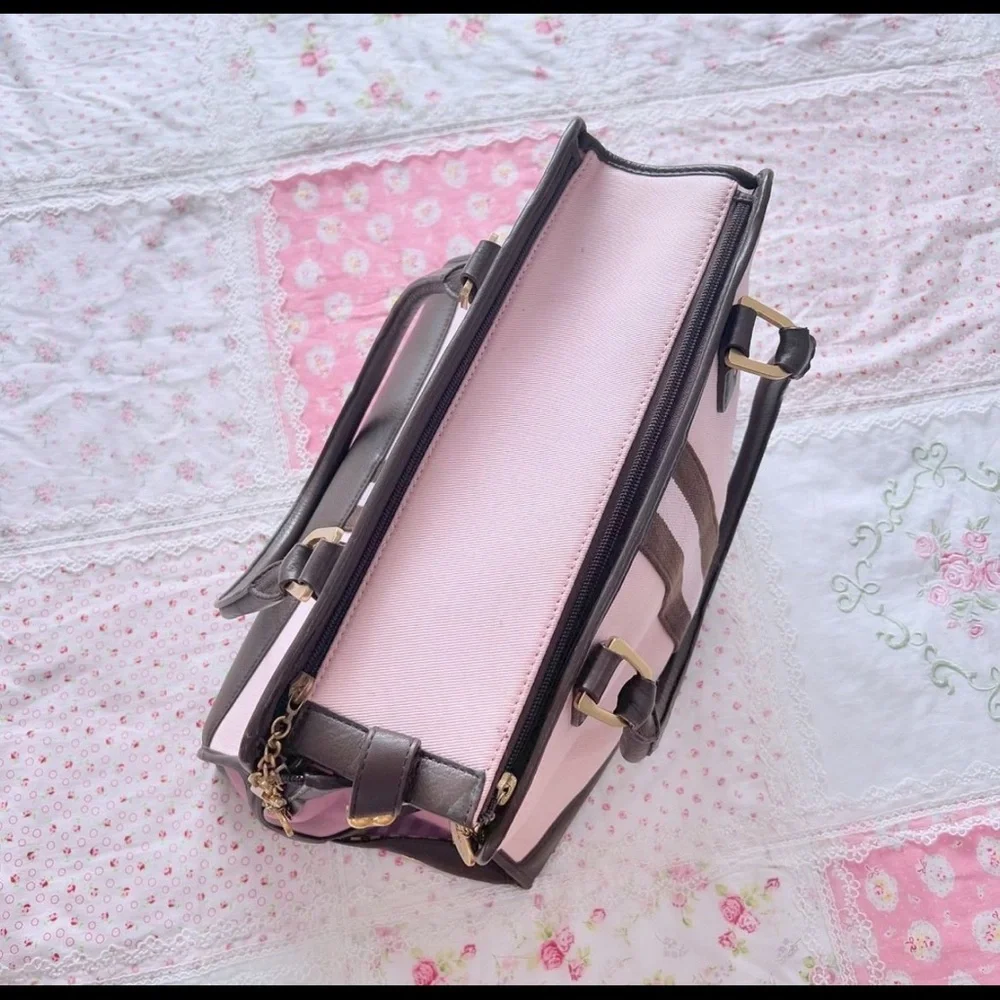 Vintage Juicy Couture Pink and Brown Dog Carrier